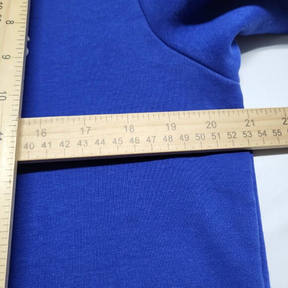 Calvin Klein Jeans Sweatshirt Mens Medium Pullover Fleece Logo Long Sleeve Blue - Picture 9 of 15